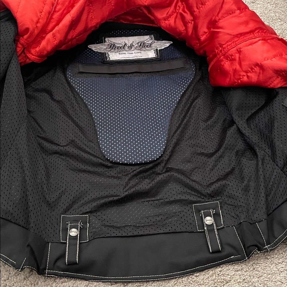 Street & Steel Black Women's Motorcycling Jacket with Embroidery - Picture 6 of 8